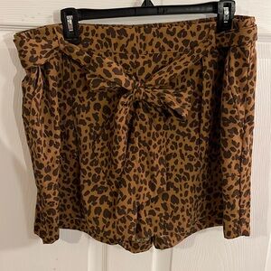 Leopard Tie Shorts